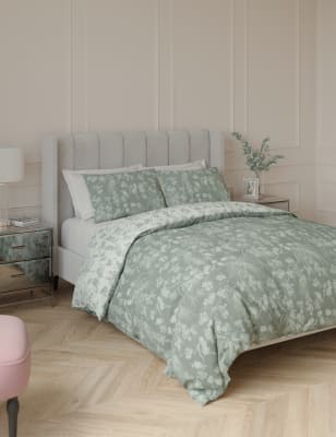 

M&S Collection Pure Cotton Blossom Bedding Set - Soft Green, Soft Green