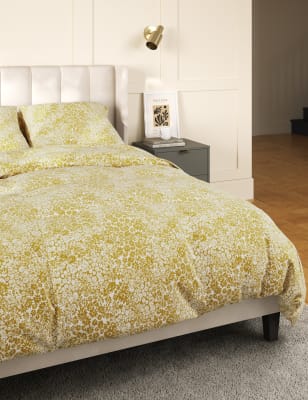 

Cotton Blend Floral Bedding Set - Ochre, Ochre