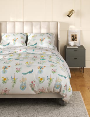 

Ropa de cama floral de algodón - Multi, Multi