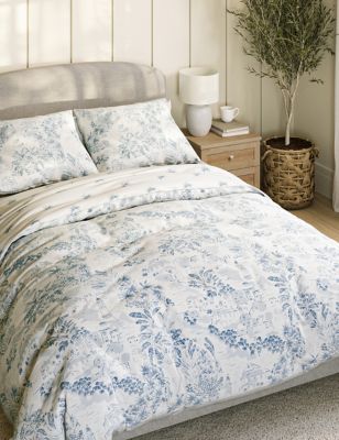 

Pure Cotton Floral Bedding Set - Blue Mix, Blue Mix