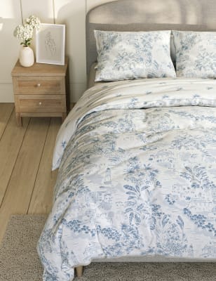 

Pure Cotton Floral Bedding Set - Blue Mix, Blue Mix