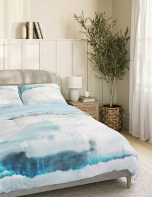

Pure Cotton Watercolour Bedding Set - Blue Mix, Blue Mix