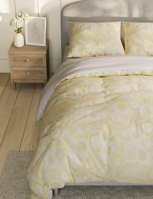 

Bettwäscheset aus reiner Baumwolle mit Jacquard-Sonnenmuster - Soft Yellow, Soft Yellow