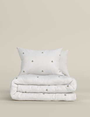 Pure Cotton Bee Embroidered Bedding Set