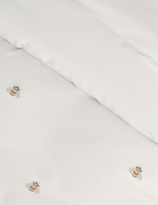 Pure Cotton Bee Embroidered Bedding Set M&S US
