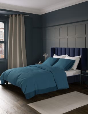 

M&S Collection Pure Cotton Ruffle Edge Bedding Set - Teal Mix, Teal Mix