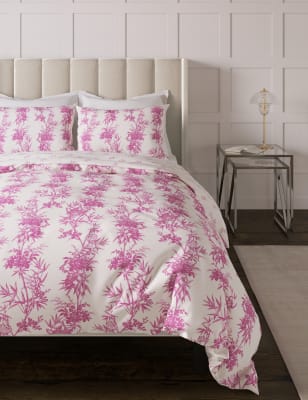 

M&S Collection Cotton Blend Bird Bedding Set - Pink, Pink