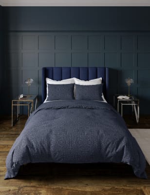 

M&S Collection Bettwäscheset aus reiner Baumwolle mit Leopardenmuster - Navy, Navy