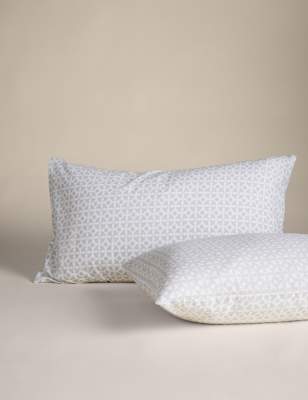 

M&S Collection Cotton Blend Circle Star Bedding Set - Grey Mix, Grey Mix