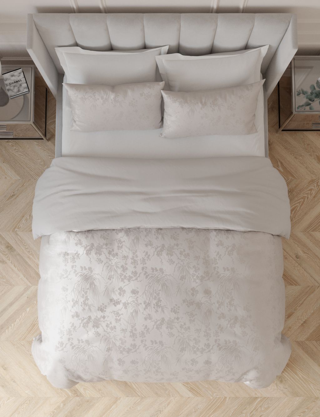 Pure Cotton Jacquard Blossom Bedding Set image 1