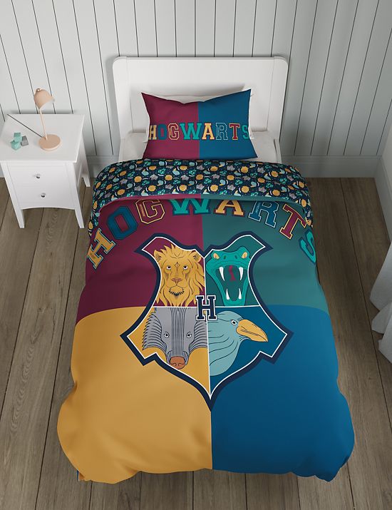 Bettwäscheset aus Baumwollmischung mit Harry Potter-Motiv