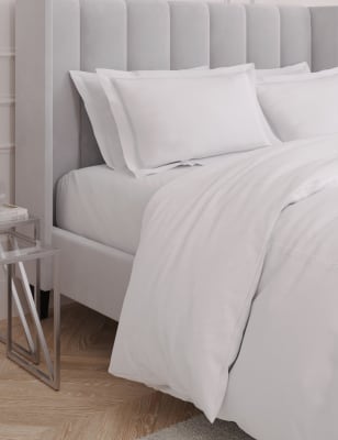 

M&S Collection Bettwäscheset aus reiner Baumwolle mit Stickerei und Rautenmuster - White, White