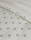 Ropa de cama con algodón y diseño de hojas
