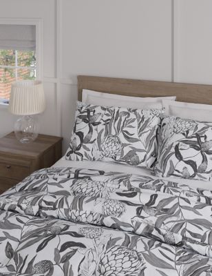 Ropa de cama 100% algodón diseño de proteas | M&S
