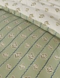 Cotton Rich Floral Ruffle Edge Bedding Set