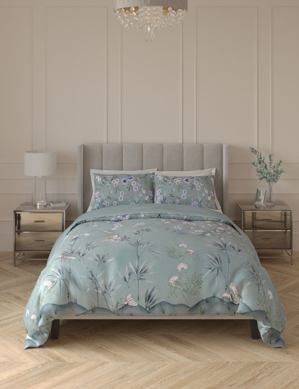 Pure Cotton Sateen Floral Bedding Set image 2