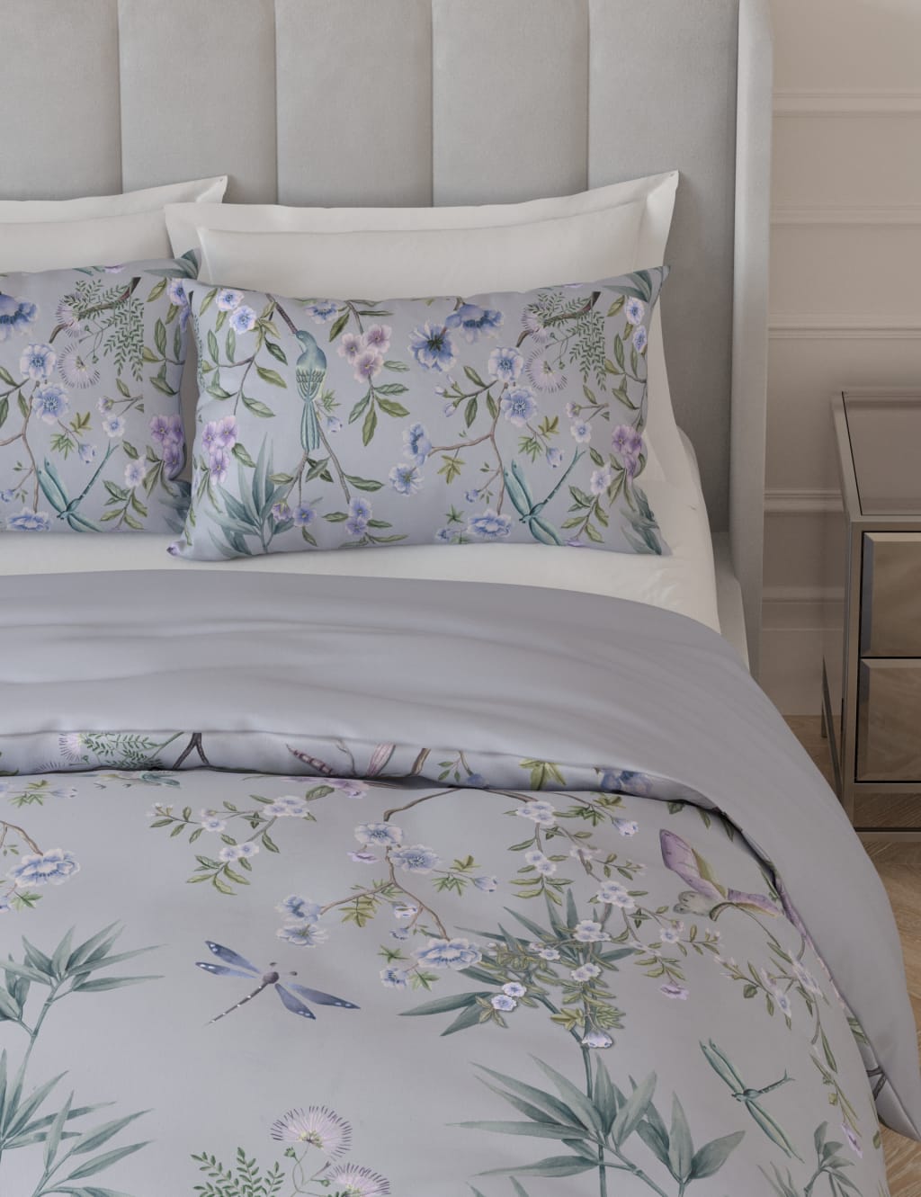 Pure Cotton Sateen Floral Bedding Set image 3
