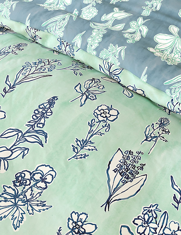 Pure Cotton Botanical Floral Bedding Set - LK