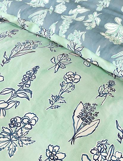 Pure Cotton Botanical Floral Bedding Set