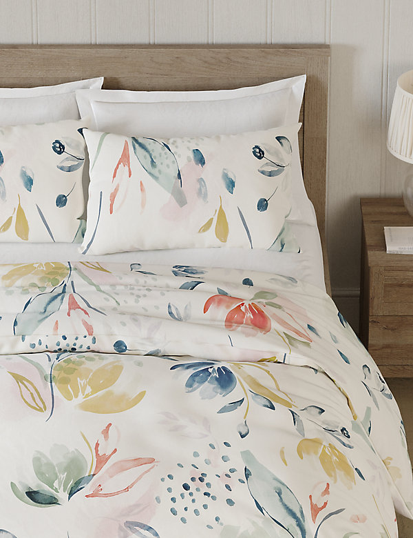 Pure Cotton Abstract Leaf Bedding Set - LK