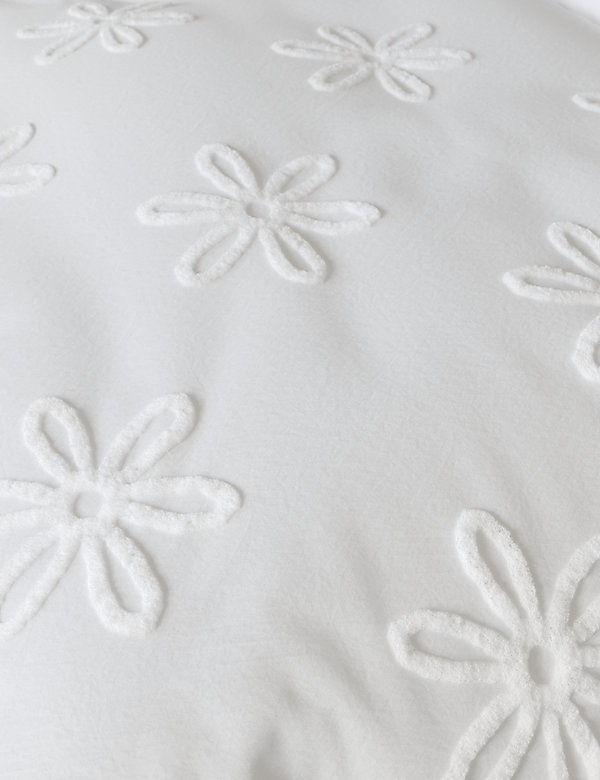 Pure Cotton Tufted Floral Bedding Set - AT