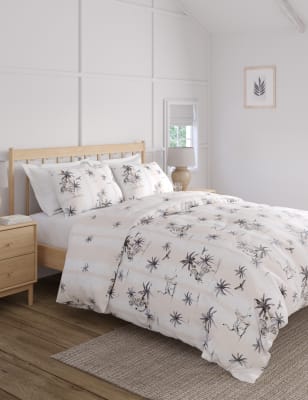 

M&S Collection Ropa de cama de rayas 100% algodón con diseño de selva - Natural Mix, Natural Mix