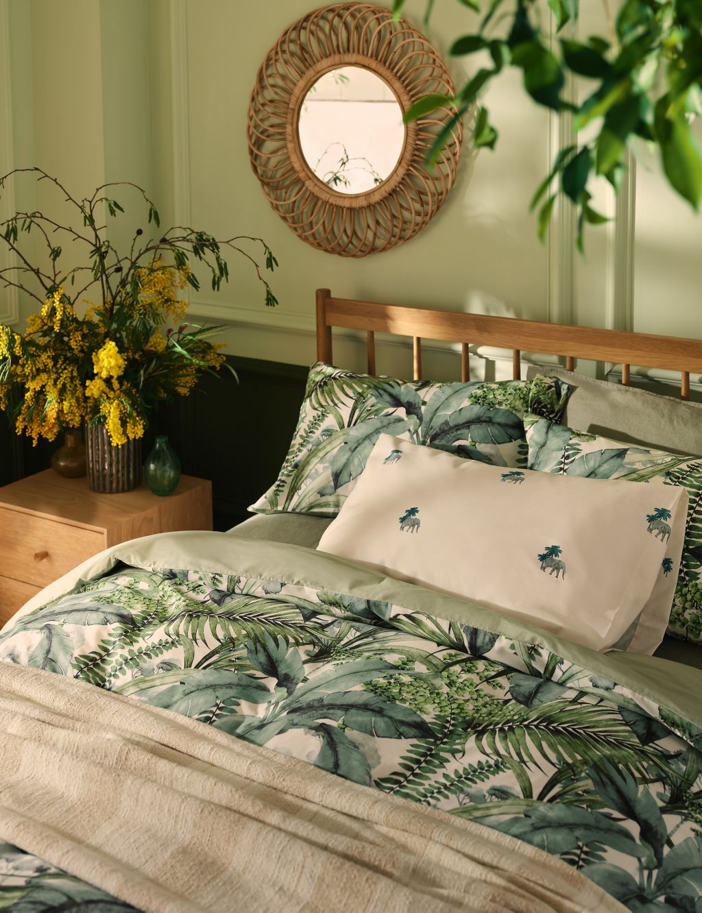 Pure Cotton Watercolour Palm Bedding Set image 5