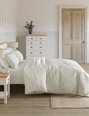 

M&S Collection Bettwäscheset aus reiner Baumwolle mit Blumenmuster - Ochre, Ochre