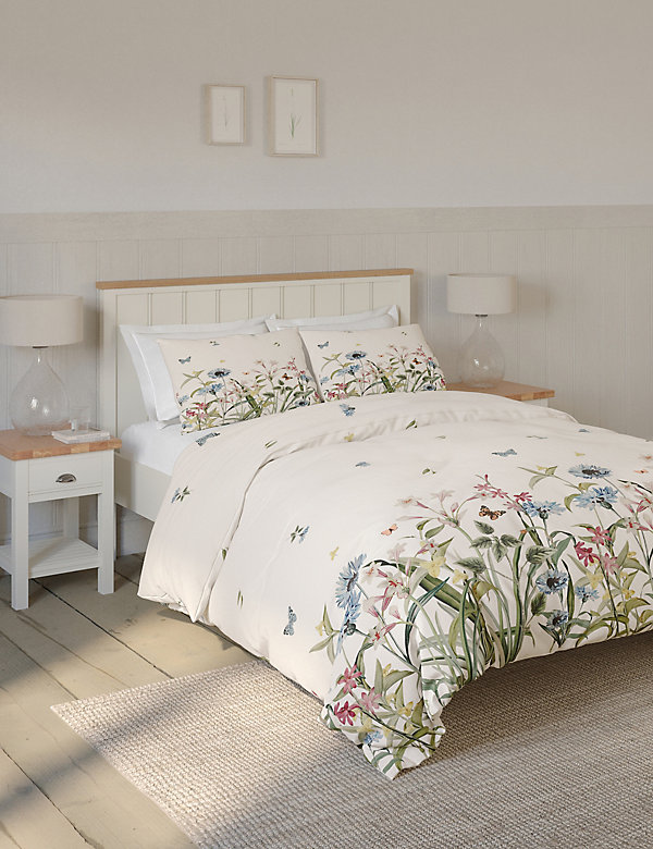 Pure Cotton Floral Bedding Set - HK