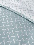 Bettwäscheset aus Baumwollmischgewebe mit geometrischem Muster