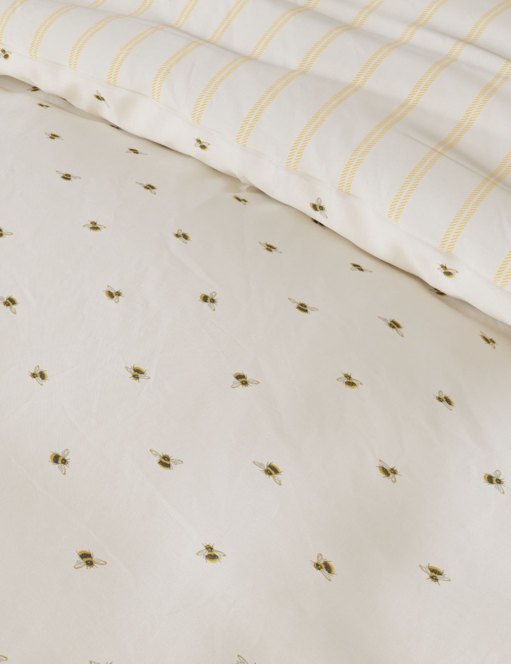 Cotton Blend Bee Striped Bedding Set image 3