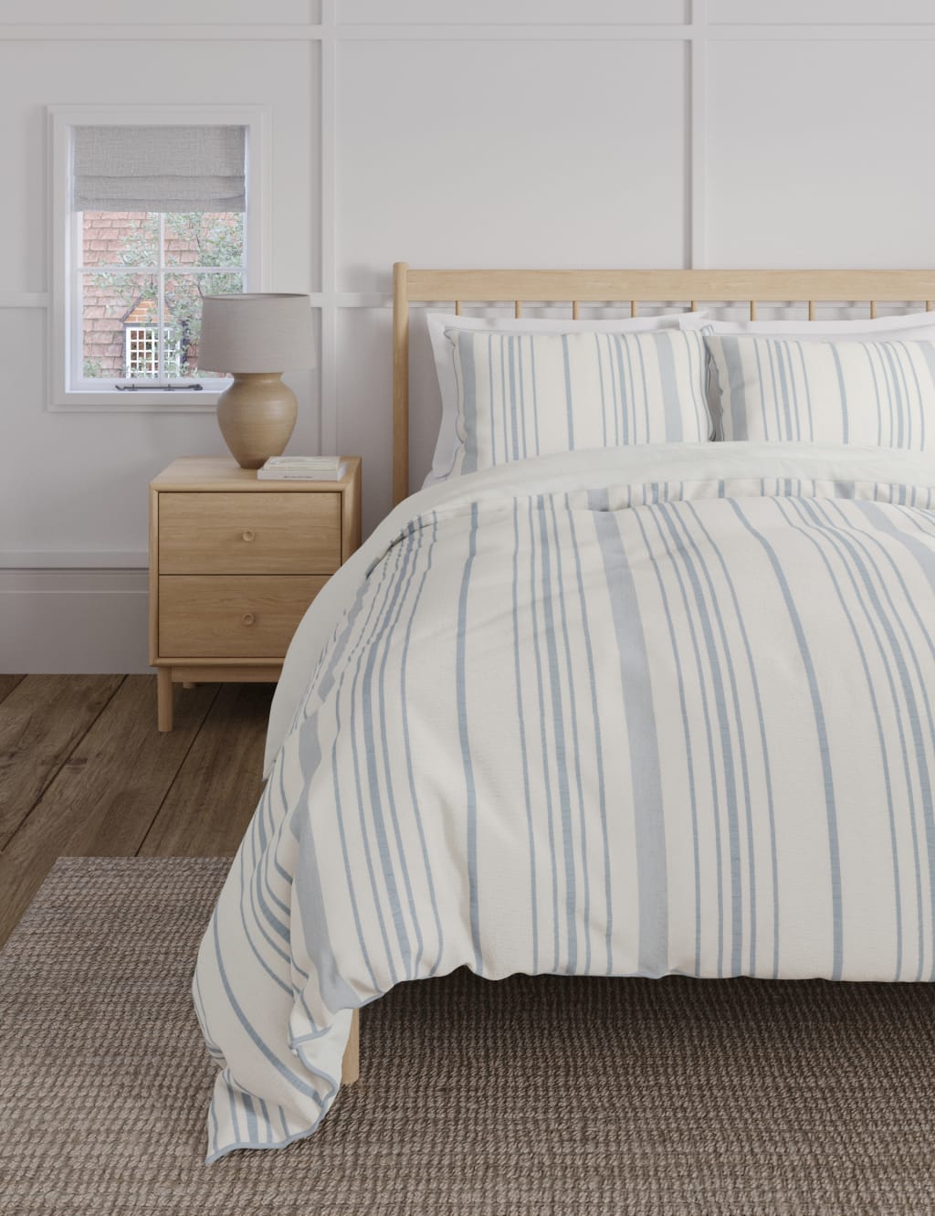 Pure Cotton Striped Bedding Set image 1