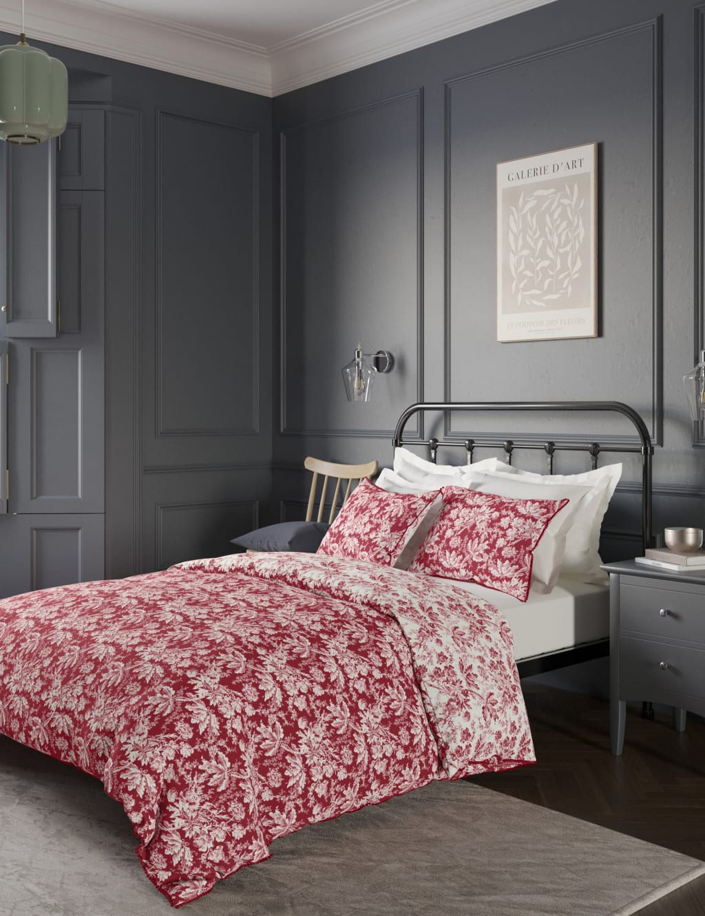 Etched Evie Sateen Floral Bedding Set image 1