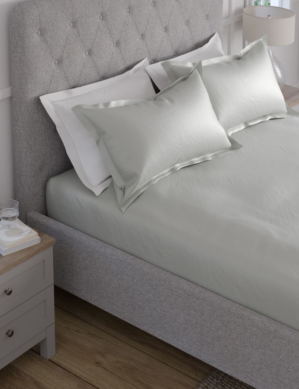 800 Thread Count Pure Cotton Deep Fitted Sheet image 2