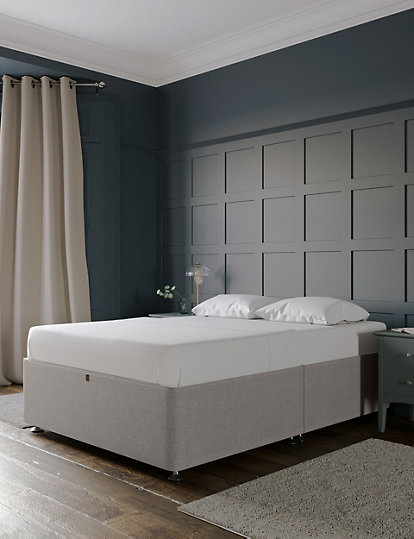 Marks And Spencer Classic Firm Non Storage Divan - 3Ft - Light Grey, Light Grey