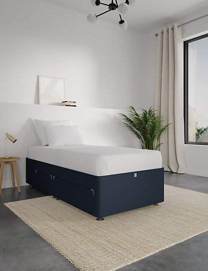 Marks And Spencer Classic Firm 1+1 Drawer Divan - Lh - Navy, Navy