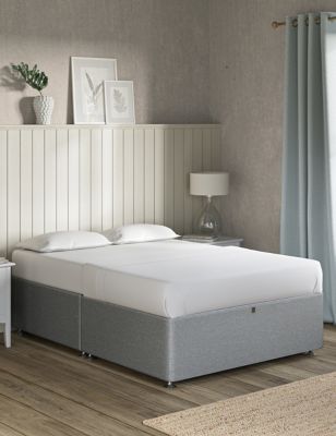 M&S Classic Sprung Non Storage Divan - 3FT - Mid Grey, Mid Grey,Light Grey,Mink,Silver,Charcoal,Navy