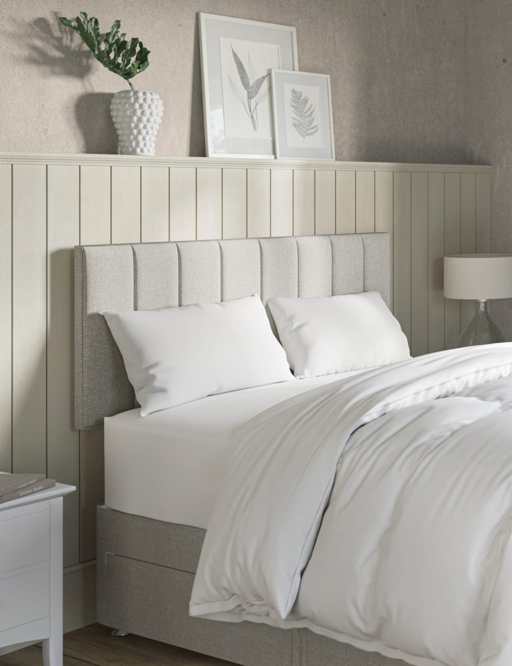Beige full shop headboard