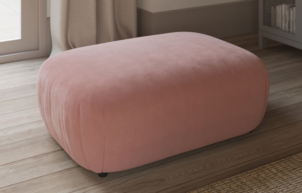 Rounded Soft Footstool