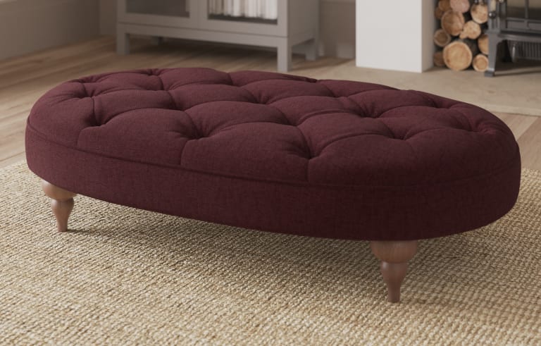 Oval pouffe outlet