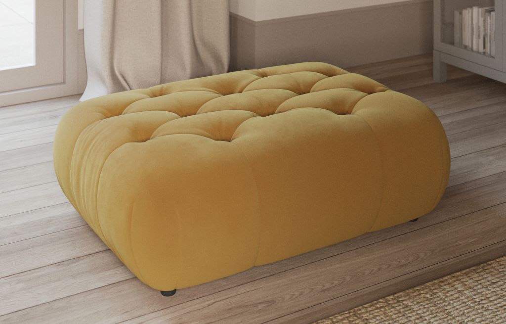 Rounded Button Footstool