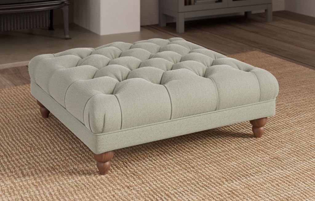 Formal Button Footstool