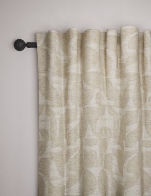 M&S Geometric Multiway Curtains - WDR72 - Neutral, Neutral