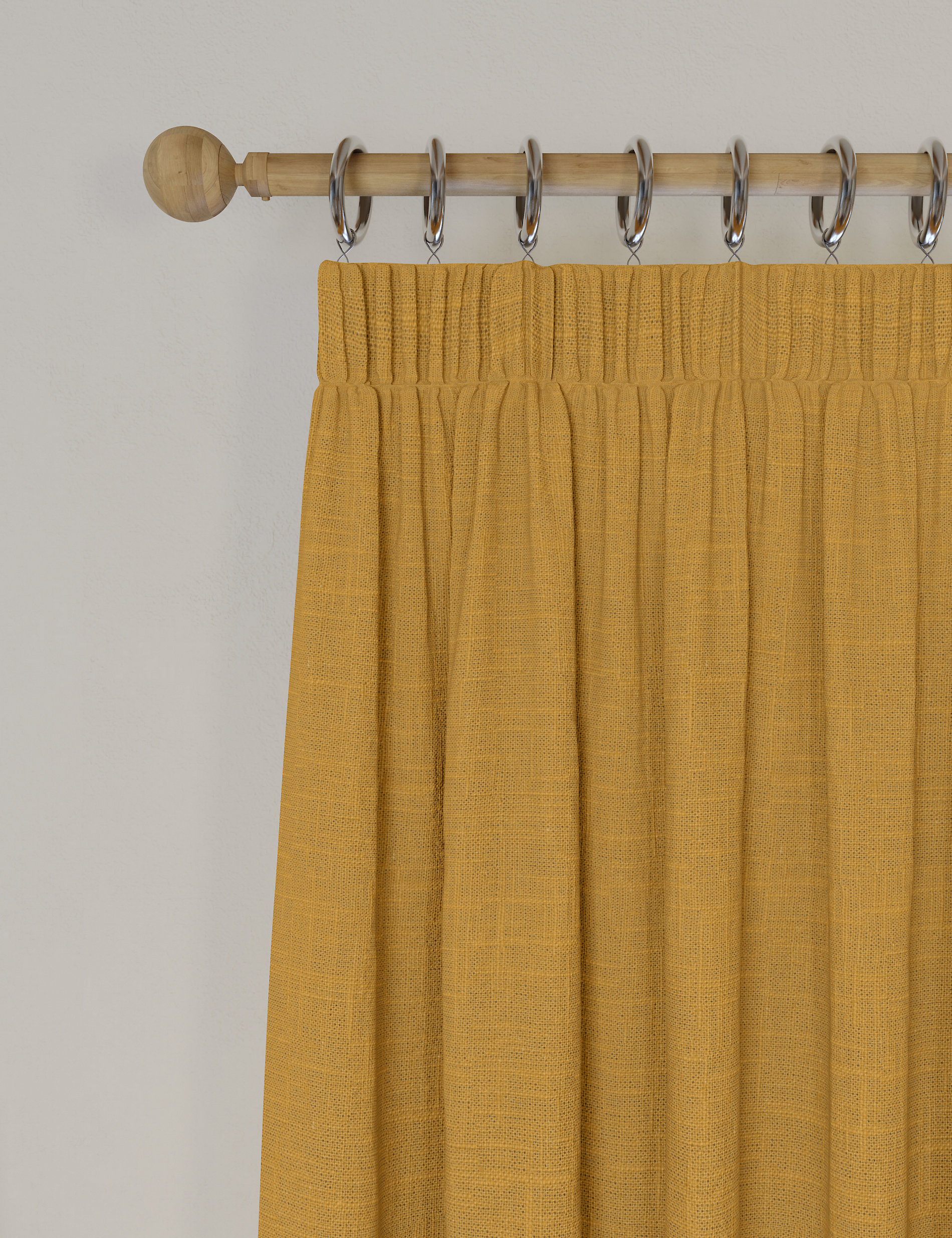 Linen Blend Pencil Pleat Curtains