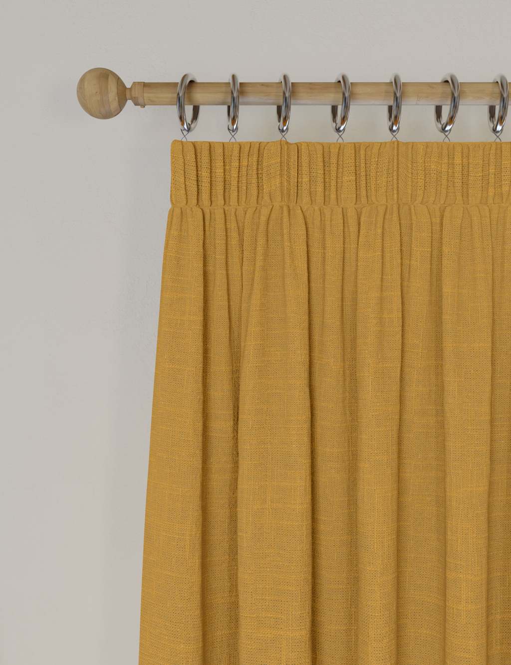 Linen Blend Pencil Pleat Curtains image 3