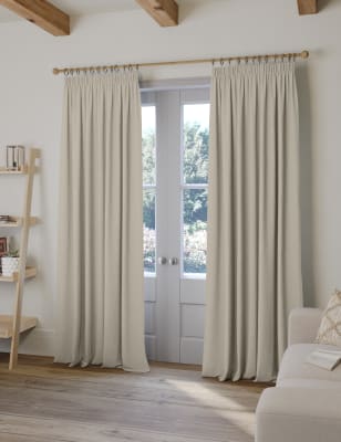 

M&S Collection Linen Blend Pencil Pleat Curtains - Natural, Natural