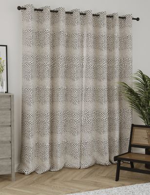

M&S Collection Cotton Rich Spotty Eyelet Blackout Curtains - Natural Mix, Natural Mix