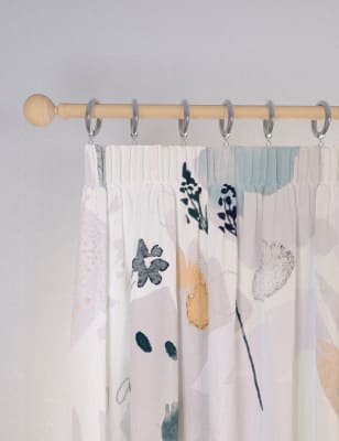 Watercolour Pencil Pleat Blackout Curtains