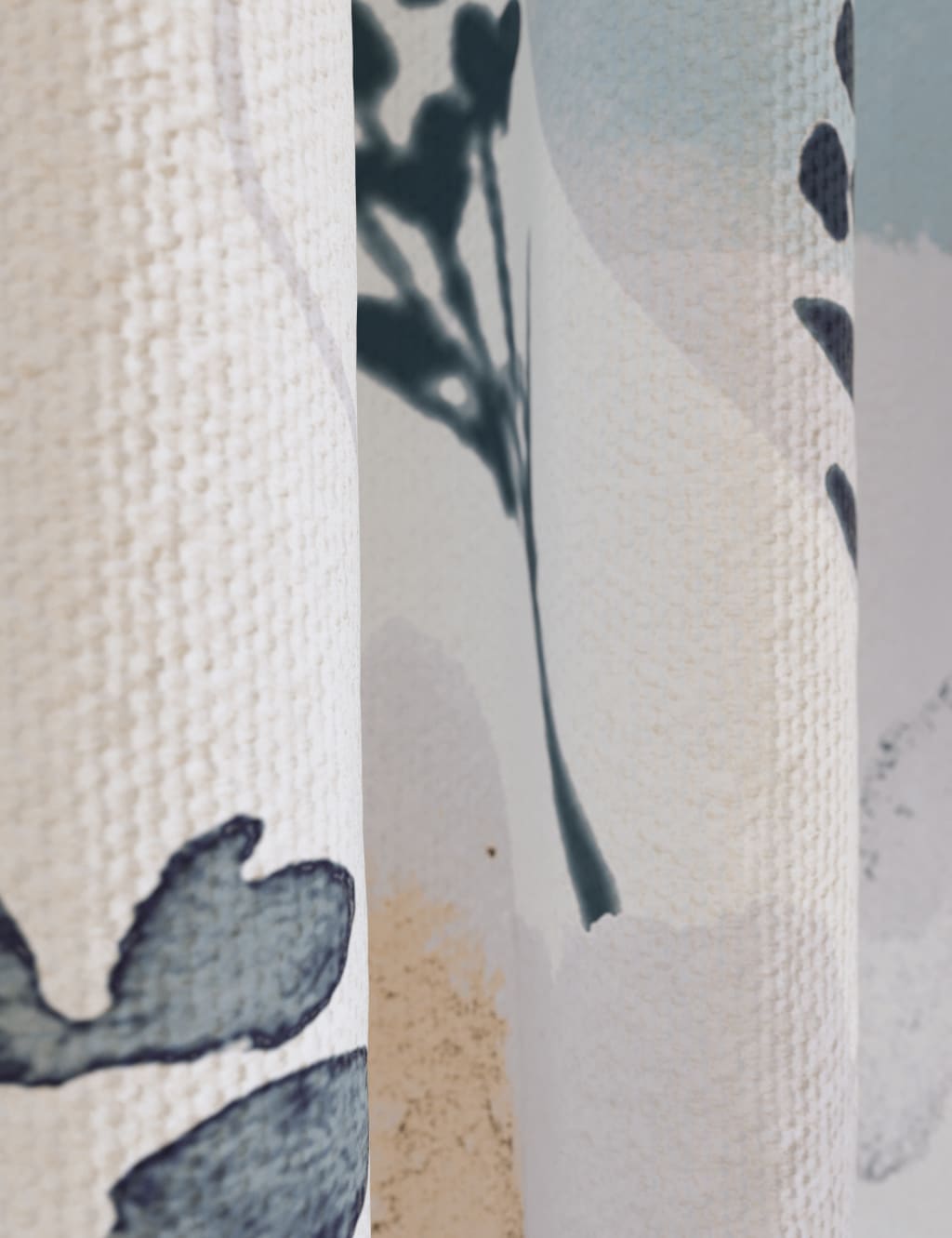 Watercolour Pencil Pleat Blackout Curtains image 2