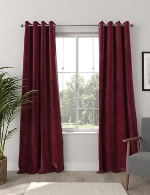 Velour Eyelet Curtains